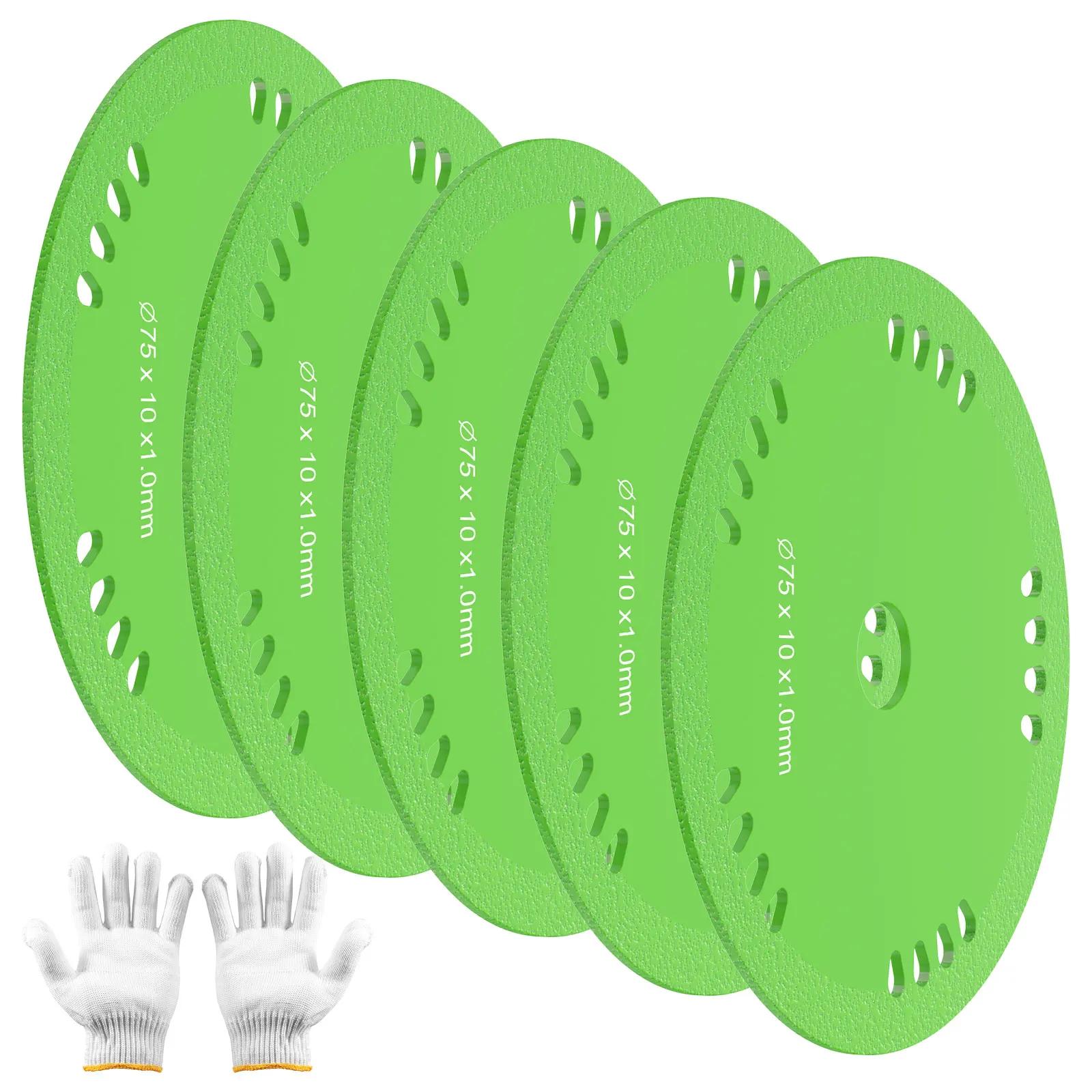 

5Pcs Glass Cutting Disc for Angle Grinder Diamond Glass Cutting Saw Blade Ceramic Cutting Disc Wet/Dry Use Glass Cutting Disc зелёный