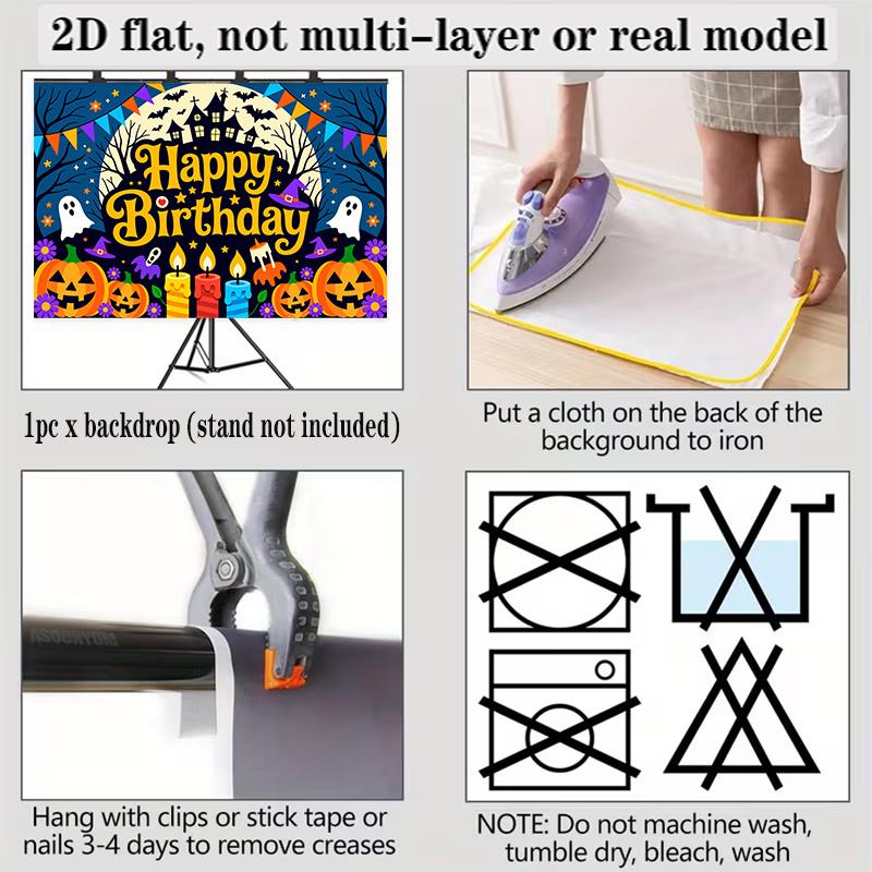 Party Backdrop Halloween Flat Banners Celebrations Wedding Enthusiasts Event Backdrop Decoration Front Door Decor