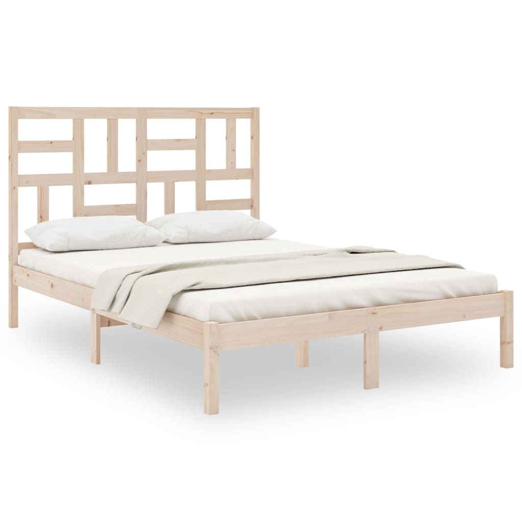 Solid Wood Bed Frame Without Mattress 160x200 Cm