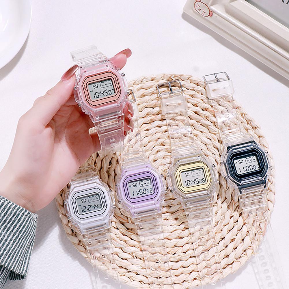 Fashio Sportovní Elektronické Hodinky Pánské Dámské Čtvercové Digitální Hodinky Žákovské Hodinky Vodotěsné Gumové Hodiny dárek