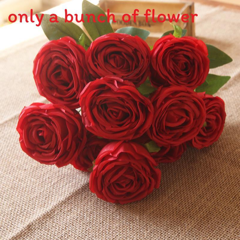 Rose Wall Decor Artificial Flowers For Wedding Home Photography With Silk Material