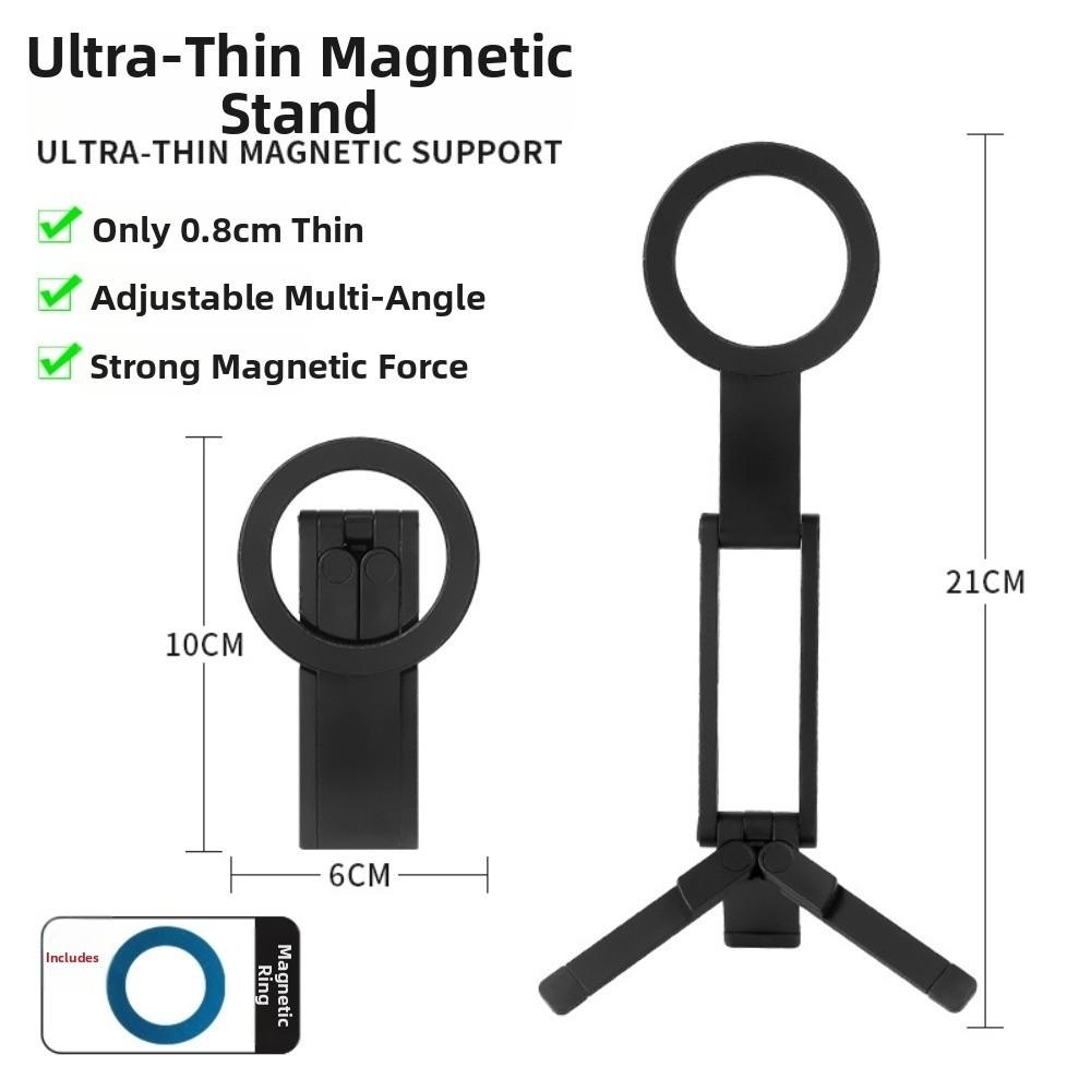 Magnetic Phone Tripod Stand Foldable Portable Smartphone Phone Holder Mini Handheld Selfie Stick Pocket Cell Phone Stand Outdoor