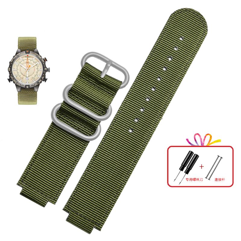 Hoge kwaliteit heren band accessoires 24x16mm Voor timex horlogeband heren tide kompas band T2N721 T2N720 nylon band