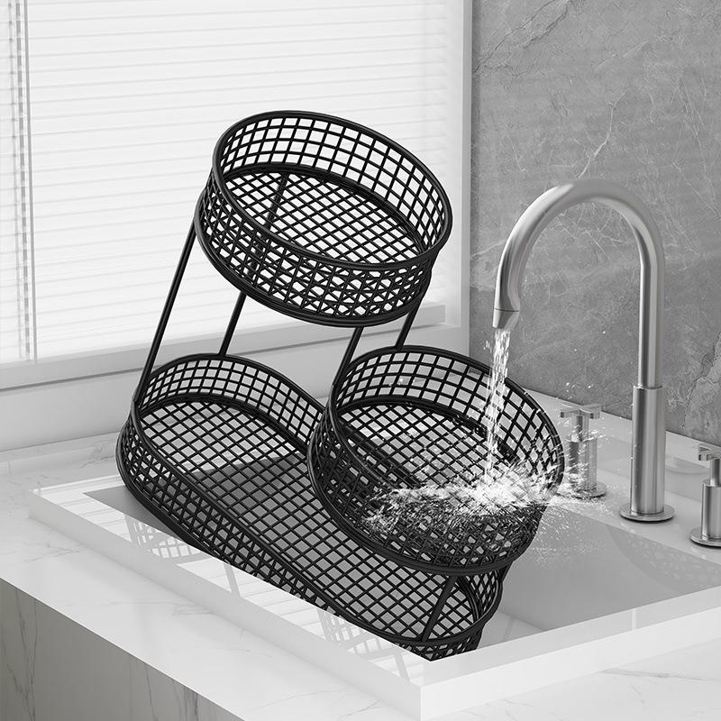 Fruit Plate Living Room Coffee Table Household Multi-layer Fruit Tray Fruit Storage Rack Place Snack Plate Light Luxury Multi-layer Fruit Basket
