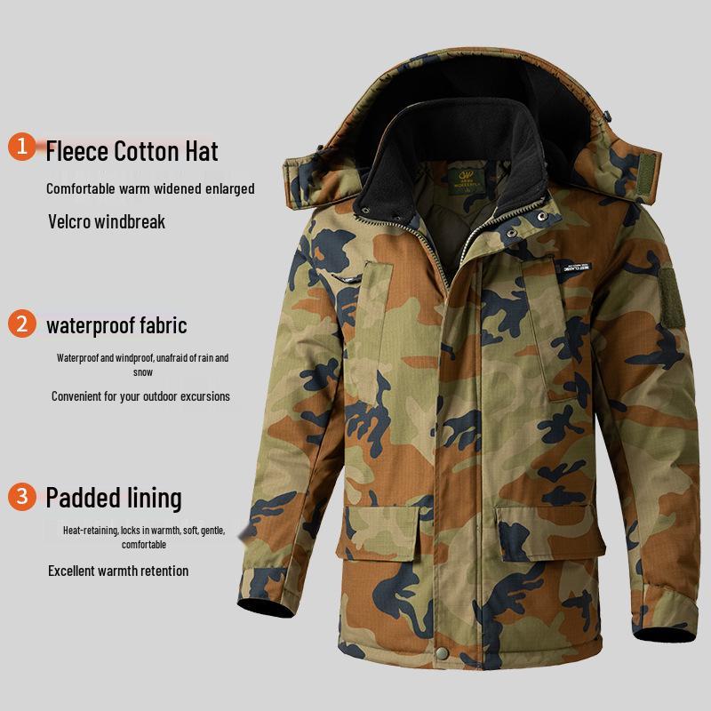 Ανδρικό & Γυναικείο Tactical Μπουφάν μεσαίου μήκους από καμουφλάζ βαμβάκι