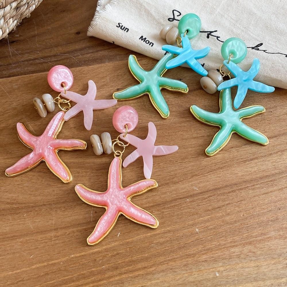Temperament Bohemian Dangle Earrings Shell Starfish Ear Pendant Ladies
