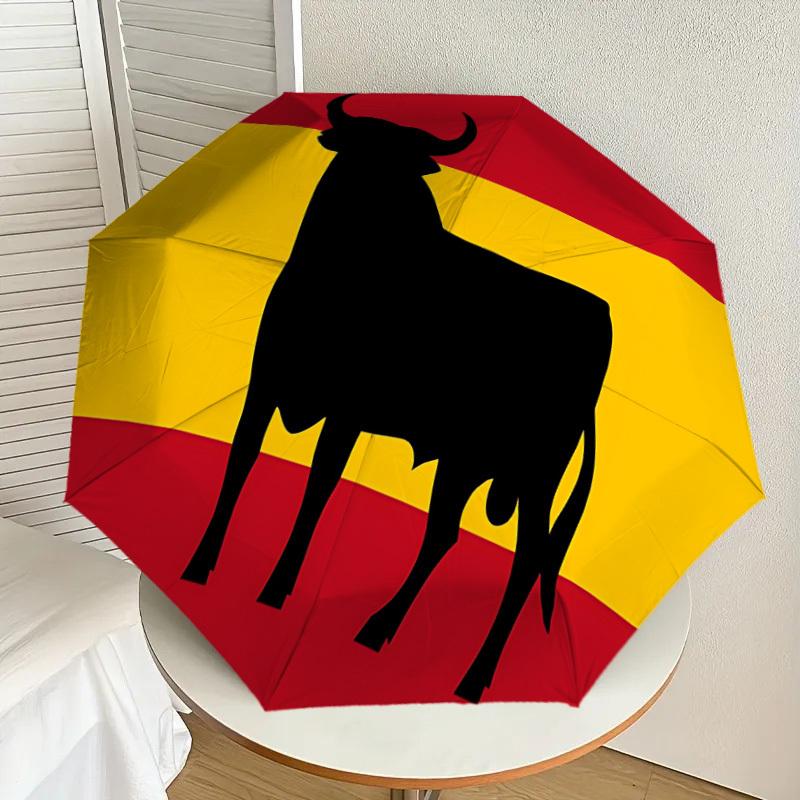 1PC bull flag Umbrella-8-Rib Reinforced, Automatic Open, Lightweight & Durable, Cute Fashion Accessory for Outdoor-T198
