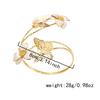 Gold Color Floral Open Cuff Armlet Metal Flower Cuff Arm Ring New Spiral Arm Bracelet  Women