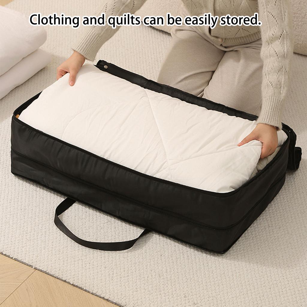 Vacuum Seal Storage Bag for Clothing Quilt and Bedding Featuring Large Capacity Durable Handle Ideal for Travel Luggage Home Storage and Moving