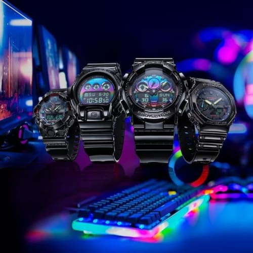 Casio G-Shock Virtual Rainbow: Gamers RGB Series Watch DW-6900RGB-1, Men's Size, Black, Overseas Model