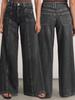 New Women's Fashionable Wide-Leg Stretchy Denim Jeans - Comfortable, Stylish, High-Quality Casual Pants