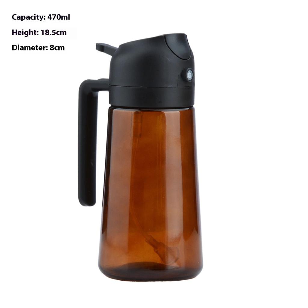 470ml Küchen Olivenölspender, 2in1 Olivenöl Sprüher für Speiseölspender, Haushalts Heißluftfritteuse Outdoor Picknick Gadgets