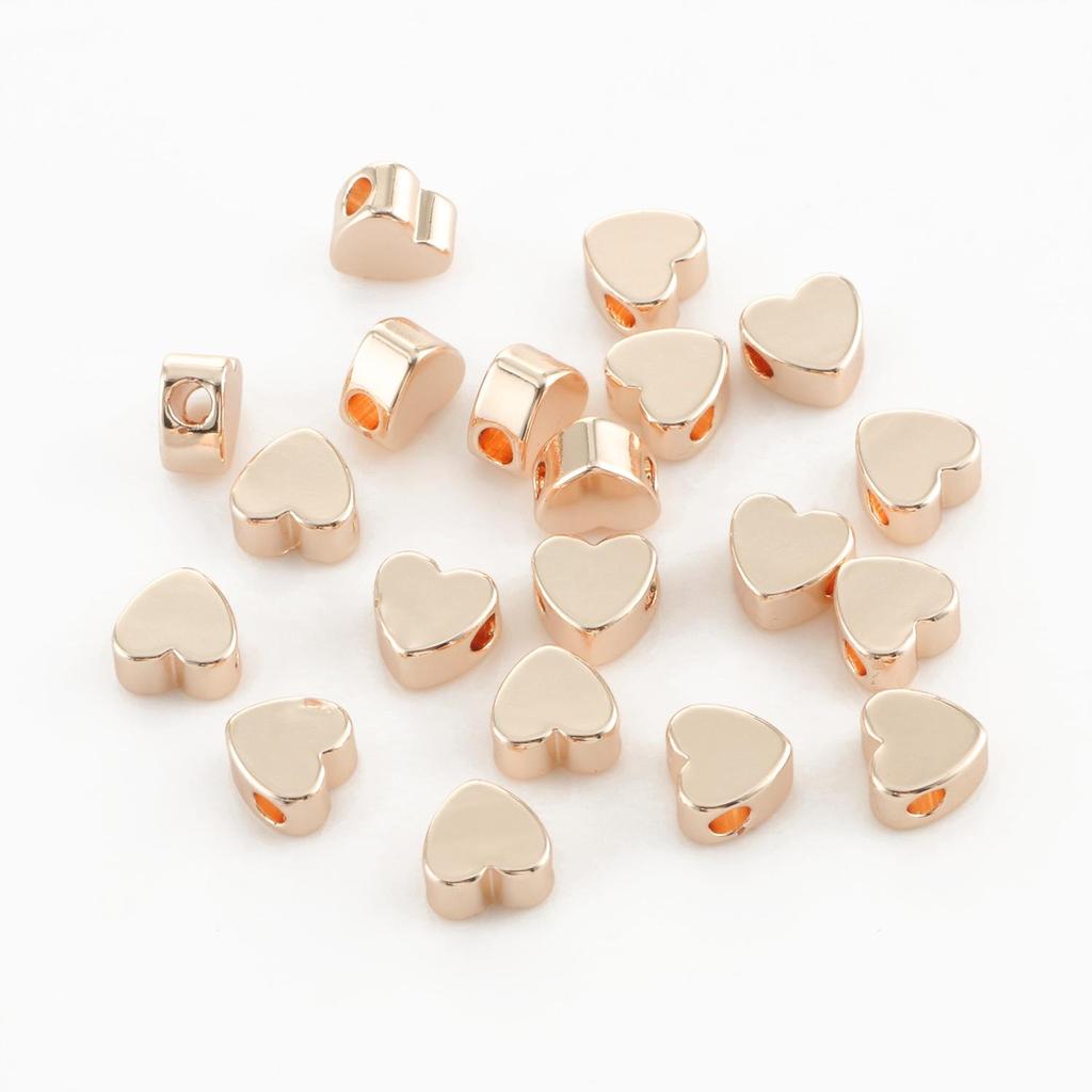 10pcs Copper Beads Charms Cross Heart Star Moon Beads Plated Crafts Color Retention Beads for Jewelry Making Diy Bracelet Necklace