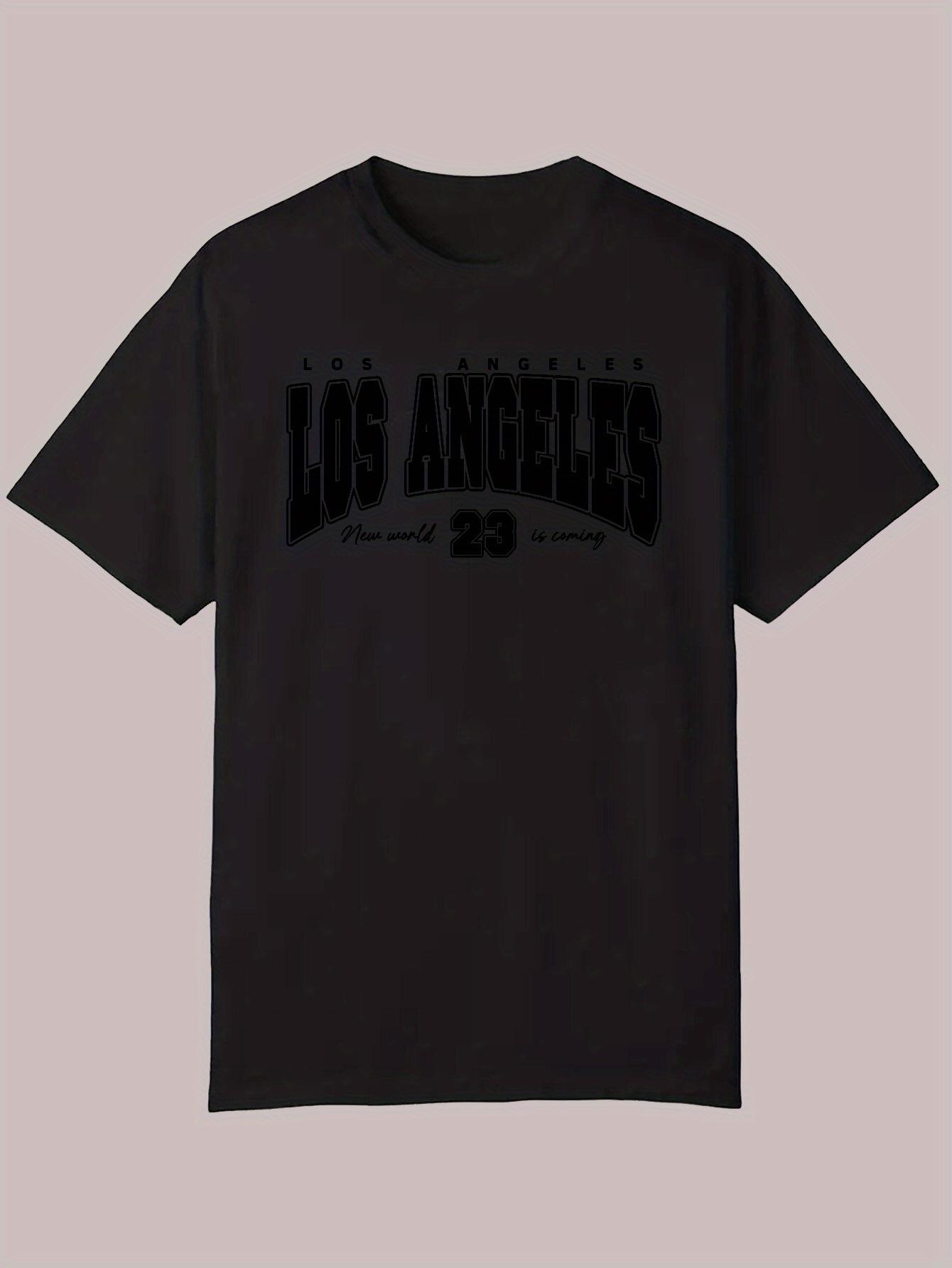 Los Angeles Graphic T-shirt - Bold City of Angels Print with 23 & Stars M