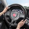 Passar för Fiat Kolfibertextur Rattöverdrag Snäpp-på Vågformad Sportdesign Skyddsfodral Topolino 600 Hybrid Grande Panda