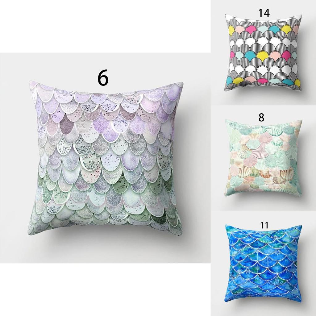 Luxurious Mermaid Fish Scale Pillowcase Soft Peach Cloth For Bedroom And Sofa