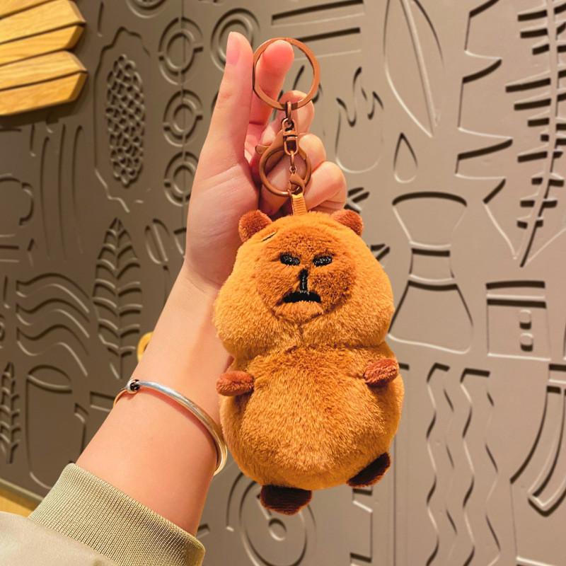 

Plush Cute Capybara Keychain Creative Key Accessory For Backpacks Cars And PlushStanding