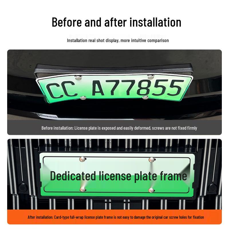 2025 Roewe M7 License Plate Frame, New Energy Full Edge Design, Green Plate Compliant