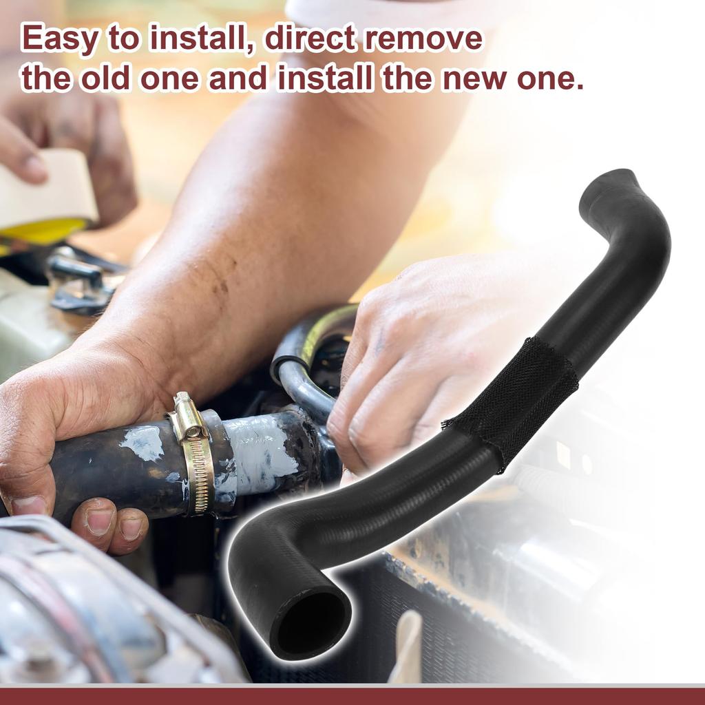 HEROFFIX Unterer Heizkörper Kühlerschlauch (Artikelnummer: 1657220080) für Toyota Solara 3.3L V6 Benzin (2004-2008), Schwarzer Gummi