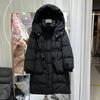 Winter New Down Jacket Women's Medium and Long Over-knee Thickened Warm Hooded Jacket Pinghu
