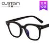 Anti-blue Internet celebrity glasses frame black frame retro versatile flat mirror metal hinge