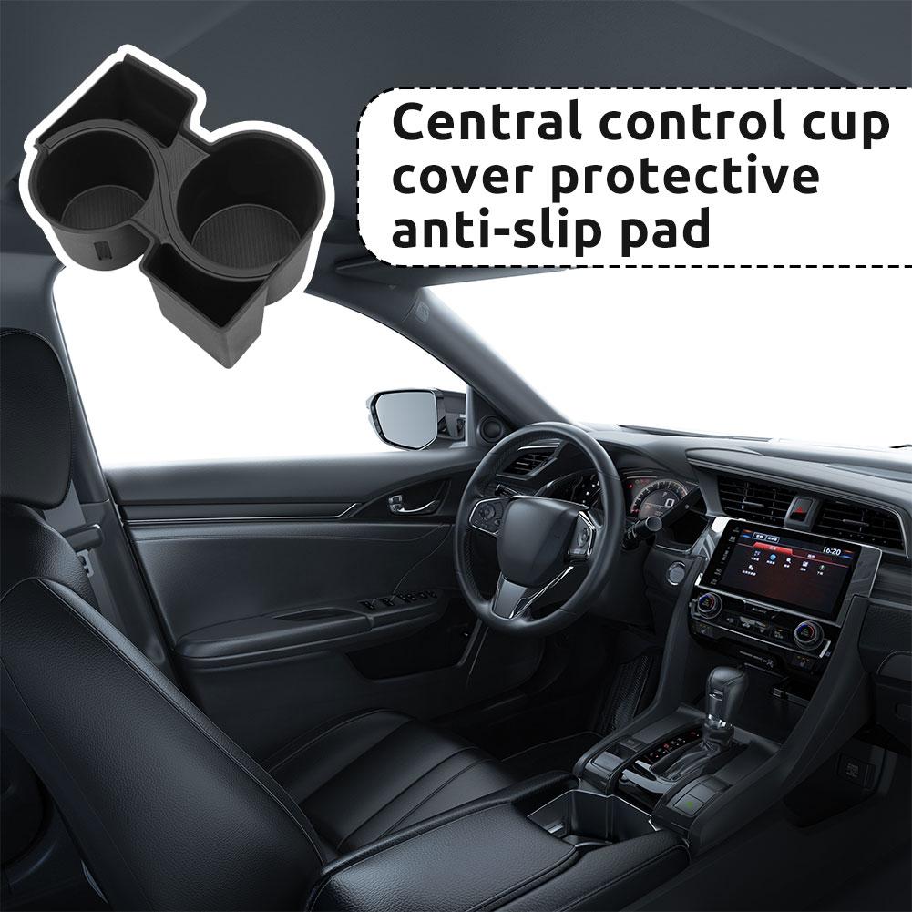 for KIA EV9 2025 2025 Center Console Cup Holder TPE Black Shock-Absorbing Storage Tray Tidying Car Interior Accessories