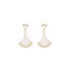 2025 Light Luxury High-end Earrings Women's Fan-shaped Opal Earrings Temperament Niche Design Stud Earrings