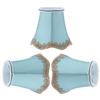 3Pcs Fabric Lampshade ClipType Modern European Style E14 Lamp Cover for Home Hotel KTV Green
