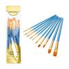 New 10 Pieces Painting Brushes Set Art Round Flat Hair Nylon Hair Paint Brush Pen For Oil Acrylic Watercolor School Art Supplies
