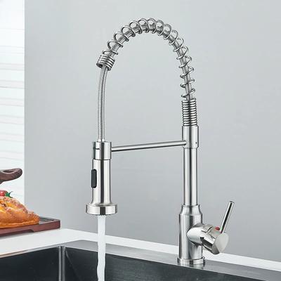 Pull Down Kitchen Faucet Sing Handle Cold Water Mixer Tap 360° Swivel Dual Function Nozzle Kitchen Sink Tap Crane