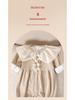Camellia Spring Newborn Girl Coverall Long Sleeve Bodysuit
