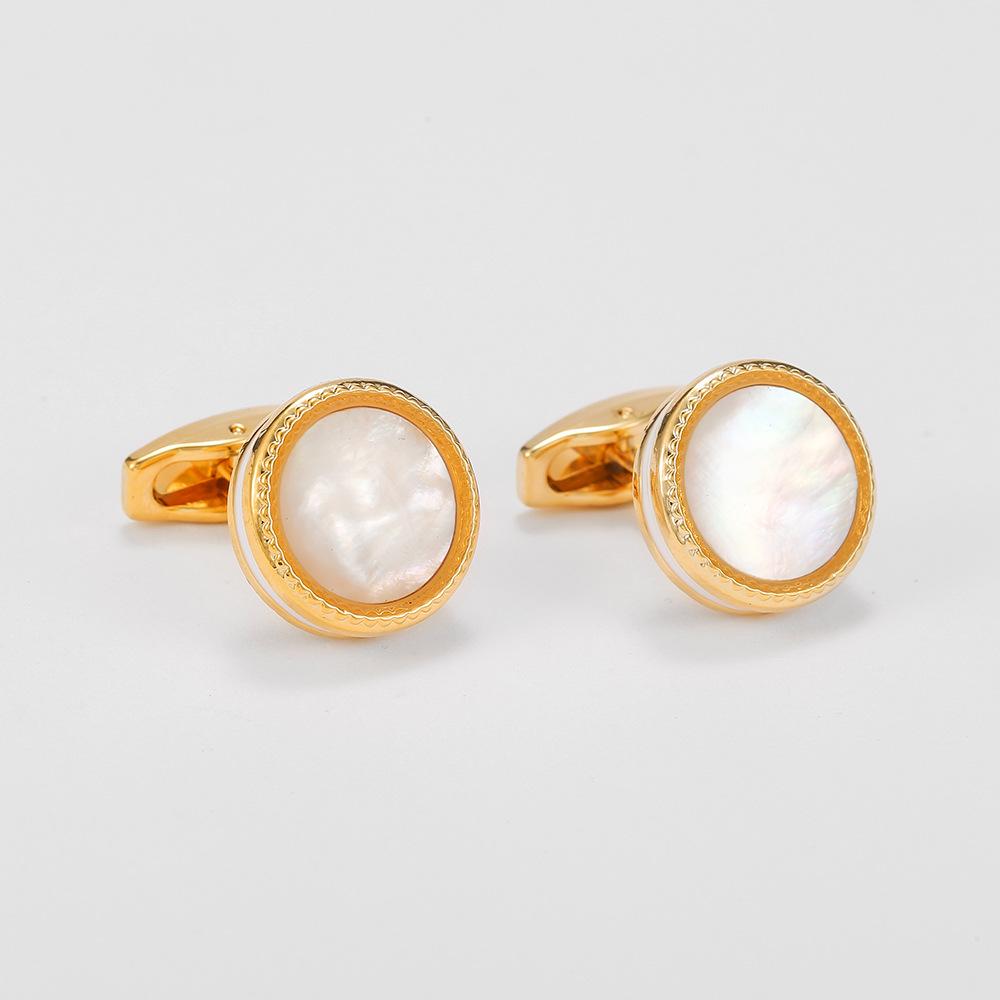 Neue französische Hemd Manschettenknöpfe, Hemdmanschettenknöpfe, Muschel-Manschettenknöpfe, Herren Business Schmuck Manschettenknopf 639