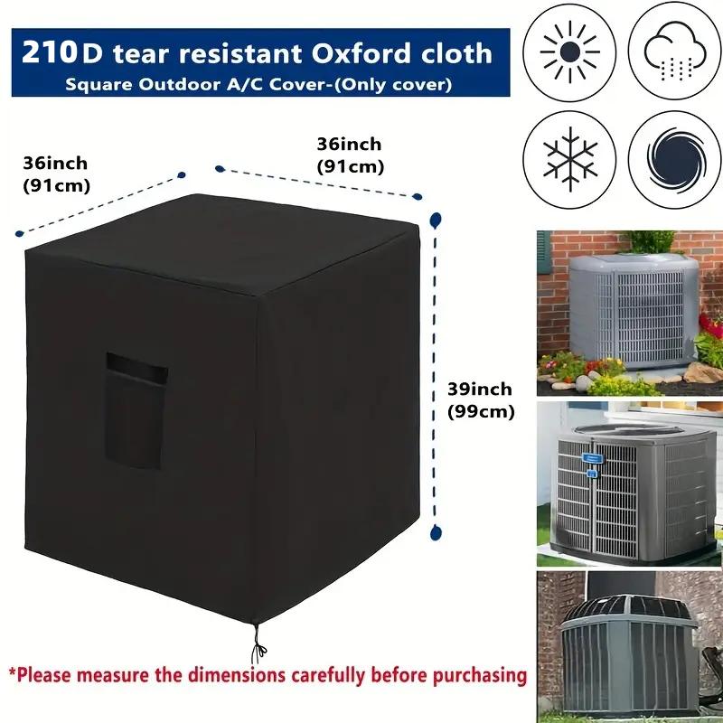1pc Air Conditioner Cover For Outside Unit,Waterproof AC Covers,  For Winter Exterior Durable Waterproof Windproof And Snowproof
