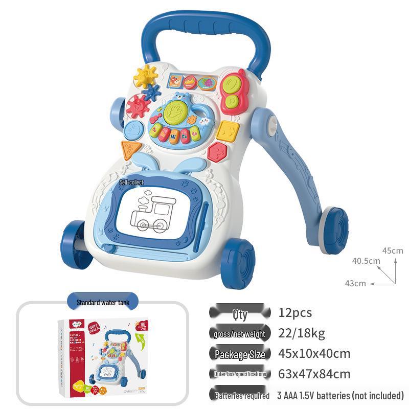 Interactive Baby Walker Toy with Music, Anti-Rollover, for Ages 6-18 Months
