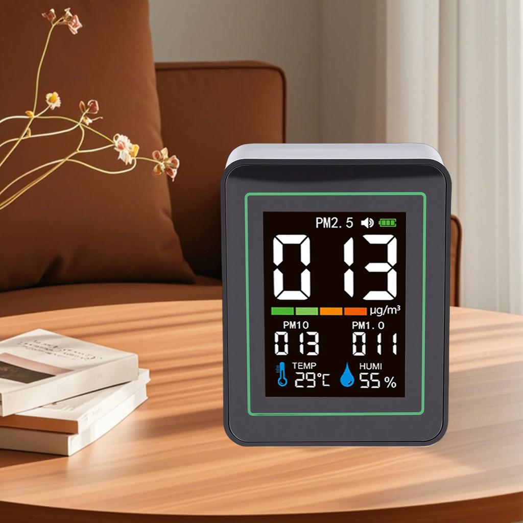 5 in 1 Air Quality Detector Real Time Monitoring PM2.5 PM10 PM1.0 Temperature Humidity Tester for Home Industrial Laboratory