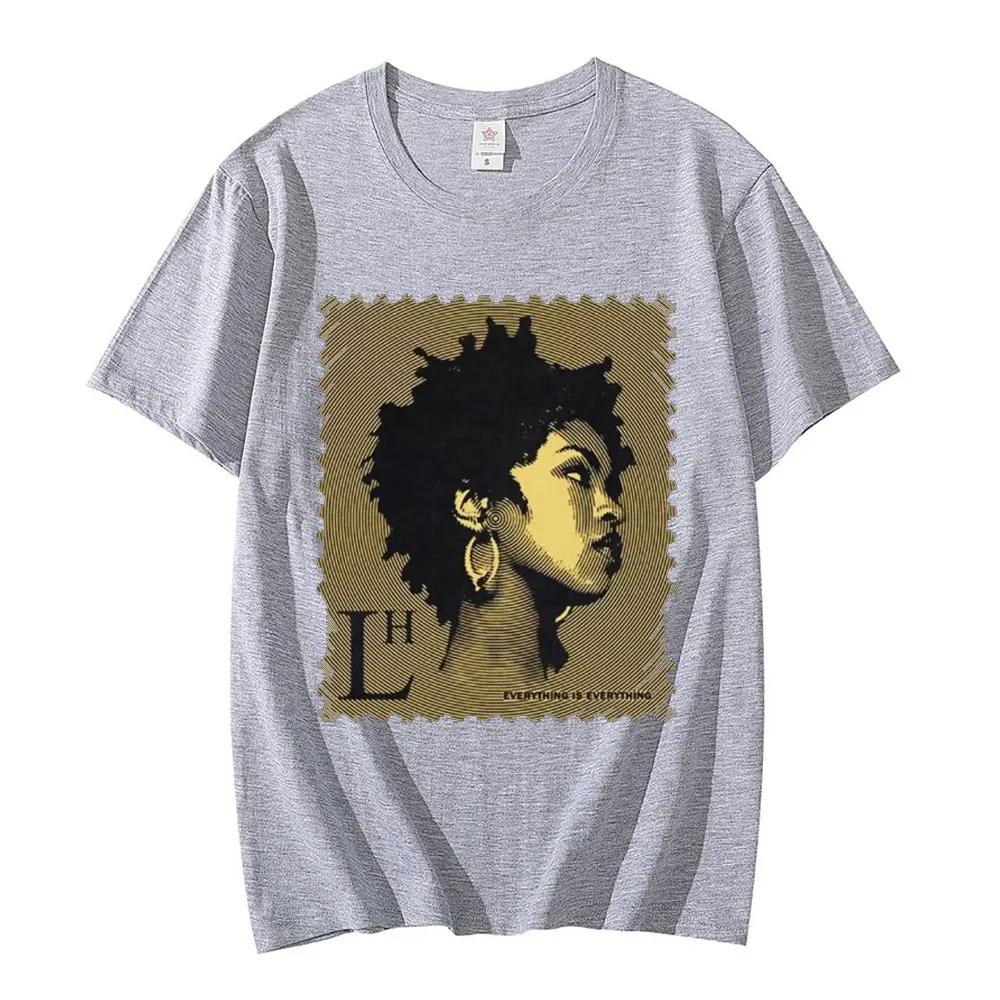 Rapper Lauryn Hill Music Album Graphic TShirt Unisexs Womens Vintage Casual Short Sleeve T Shirt Fashion Hip Hop Rock Streetwear