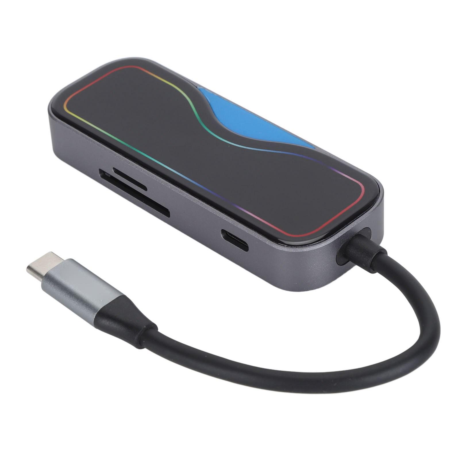 

USB C Hub 7 в 1 Многопортовый Адаптер Gigabit Ethernet Док-станция Кардридер Разветвитель 100 Вт PD