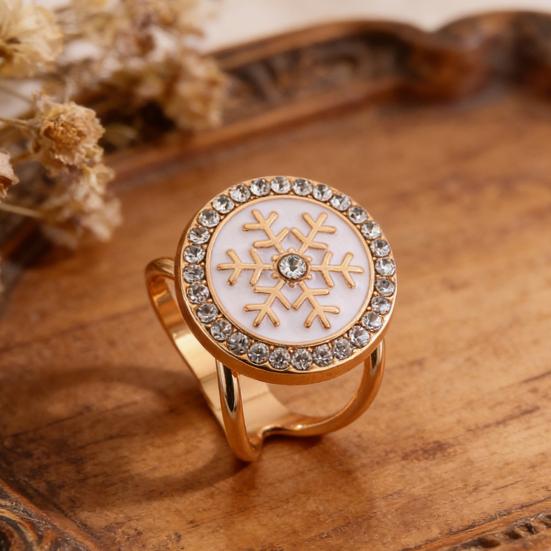 Schal-Ring-Clip für Damen Strass-Hemd-Krawatten-Clips Metall-Schneeflocke Runder Gürtel Seidenschal-Schiebering für Schal Kleid Bekleidungszubehör