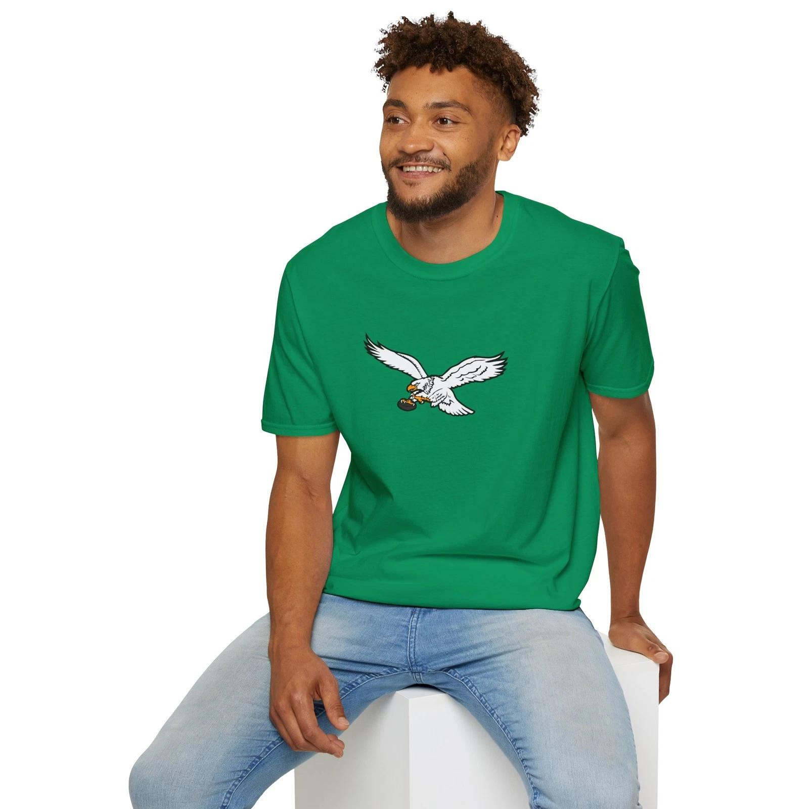 

Philadelphia Eagles T-Shirt Kelly Green Old School Throwback Champs Football Fan 4XL