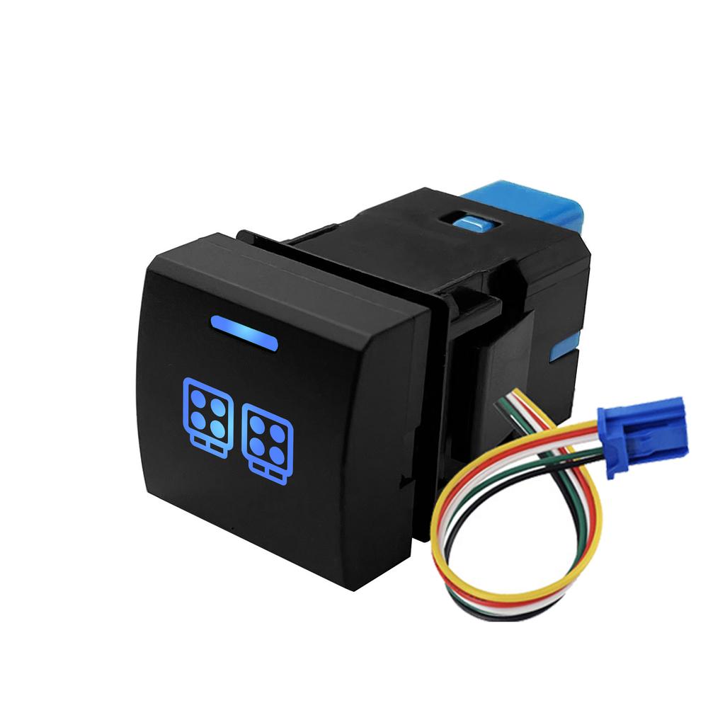 12V Car Push Button Switch Blue LED Light Bar Power Radar Winch Sensor Switch Accessories For Toyota Corolla Camry Rav4 Prado