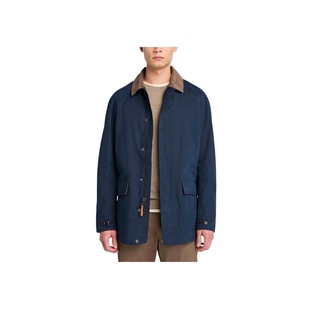 Timberland Men's Blue Wenham Series Barn Waterproof Zip Collar Long Sleeve Jacket Jackets Deep-Sapphire- A6n4k-433 Cm