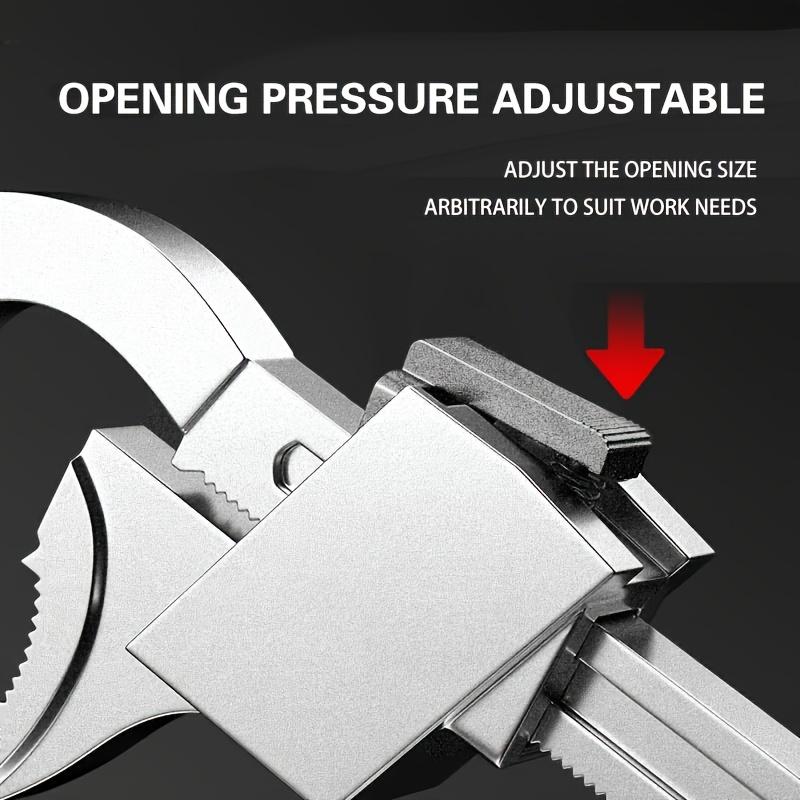 Multifunktioneller verstellbarer Schraubenschlüssel, Universeller Aluminiumlegierungs-Doppelkopf-Maulschlüssel, Reparatur von Badezimmerarmaturen und Spülbeckenrohren