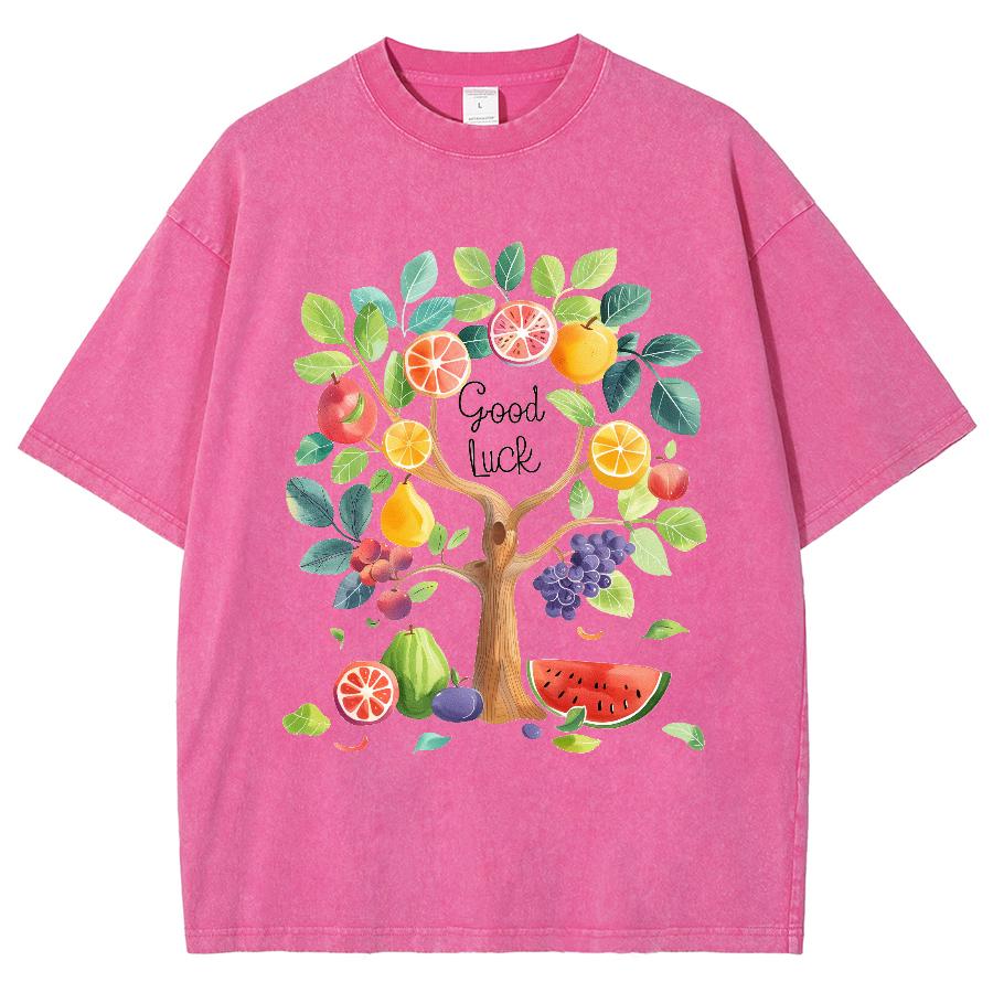 

Женская стираная винтажная футболка с фруктовым принтом, уличная хип-хоп ретро-панк-готическая футболка из хлопка Harajuku с коротким рукавом 3XL