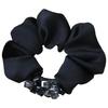 Elegant Satin Rhinestone Scrunchie for Women - Luxurious Hair Tie for Ponytails and Buns
