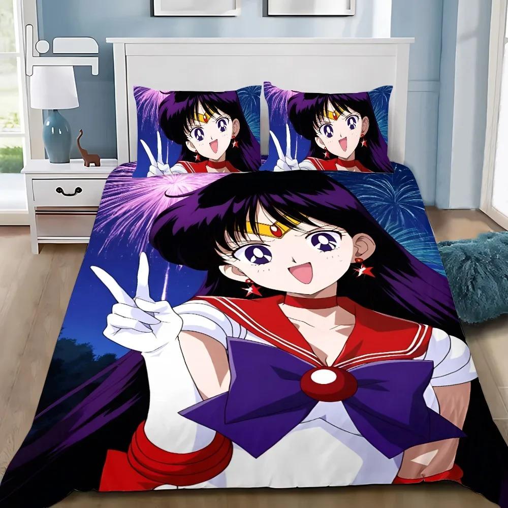 New Japanese Anime Sailor Moon Bedding Set Beautiful Girl Quilt Cover Cute Printing Duvet Home for Teens Best Gifts