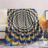 1Pc 3D Illusion Print Flannel Blanket, High Quality Comfortable for All Seasons, Home Decor, Warmth and Comfort, Perfect for Christmas Gifts