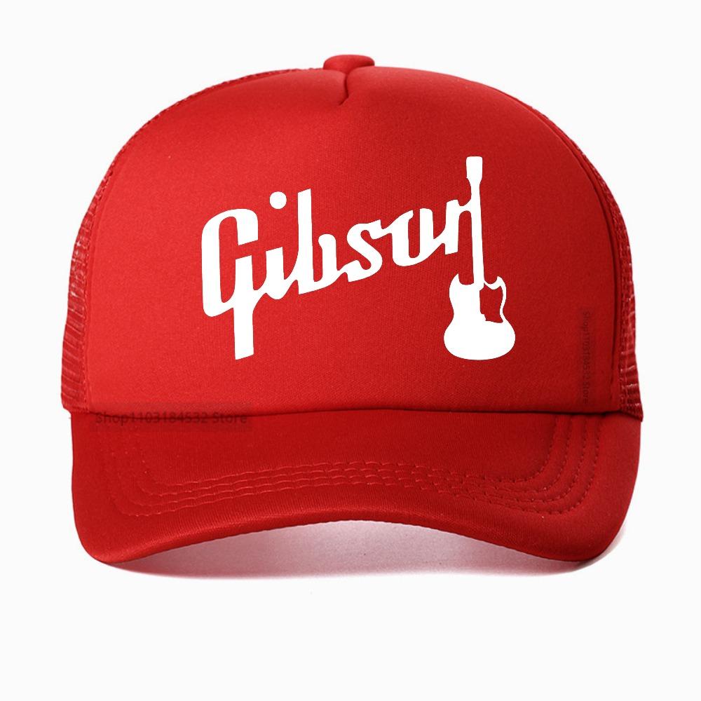 

Gibsons Music Baseball Cap Fashionable Casual Gibson Guitar Printed sun hats Unisex Women Outdoor Summer Breathable Adjustable Caps Adjustable