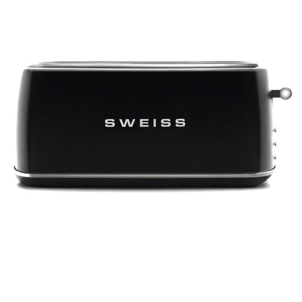 Grille-pain vintage - SWEISS - GRV9 - 2 fentes - 1500 W - Noir
