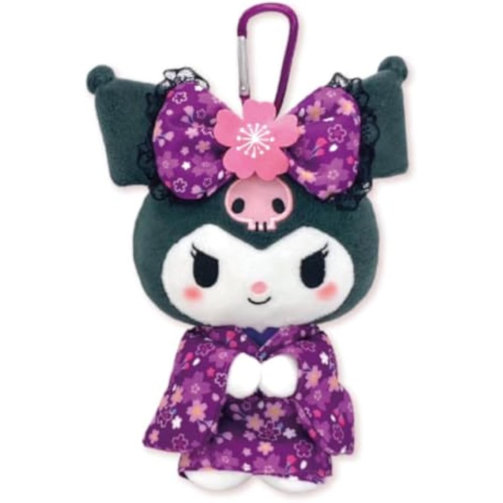 Nakajima Corporation Plush Eco Bag Cherry Blossom Kimono Kuromi 193612-24