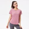 Womens Quick-Dry Short Sleeve Yoga Top Running Gym Workout Sportswear